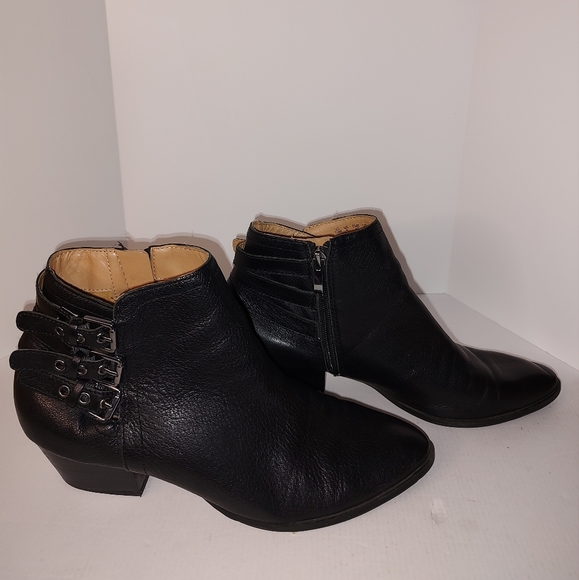 franco sarto side buckle booties